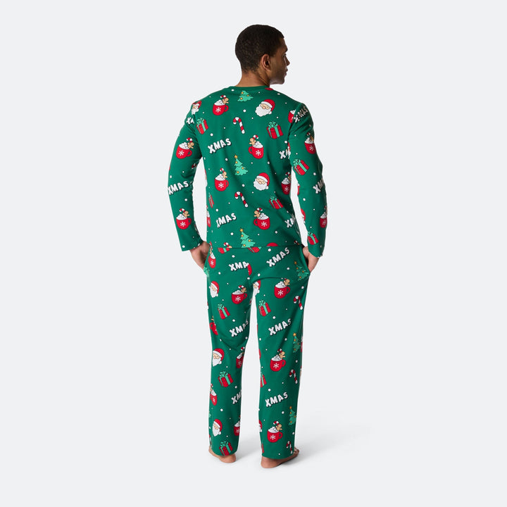 Xmas Grön Julpyjamas Herr