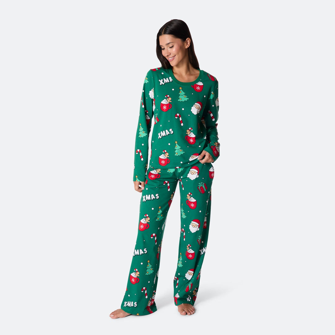 Xmas Grön Julpyjamas Dam