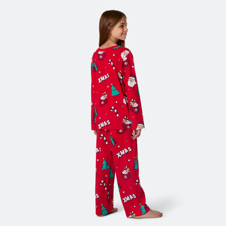 Xmas Röd Julpyjamas Barn