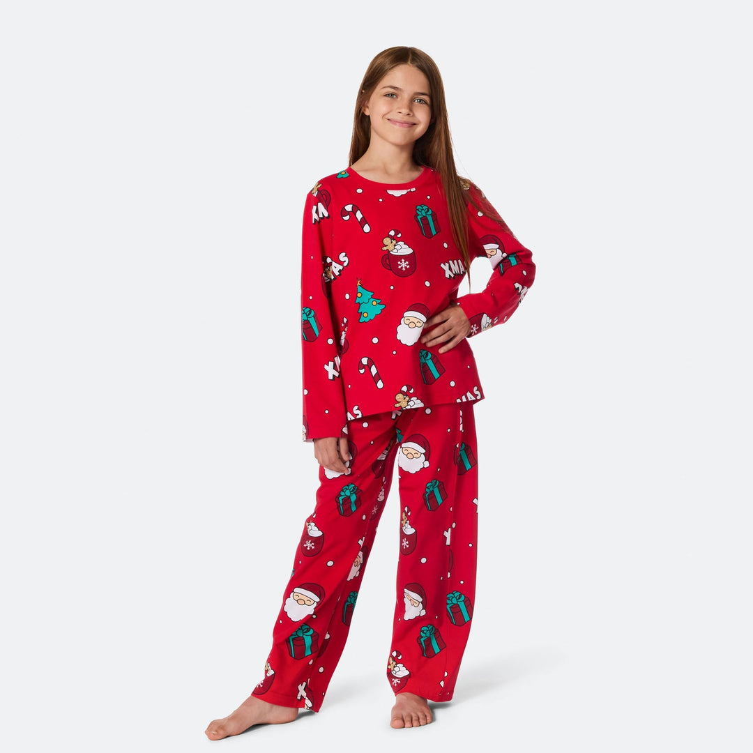 Xmas Röd Julpyjamas Barn
