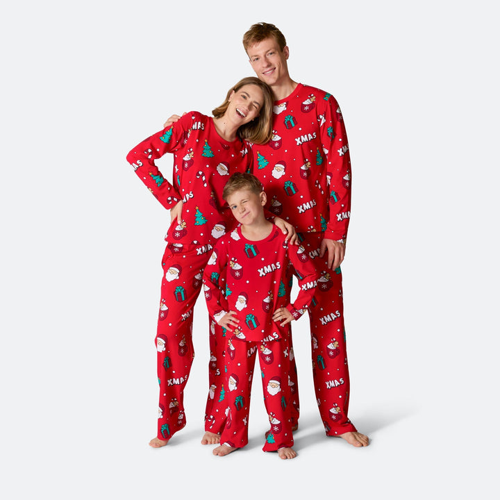 Xmas Röd Julpyjamas Barn