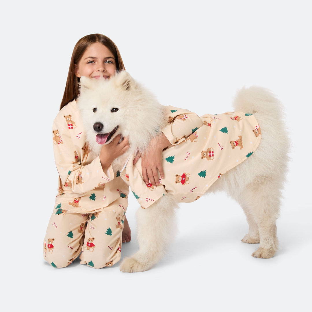 Teddybjörn Beige Julpyjamas Barn