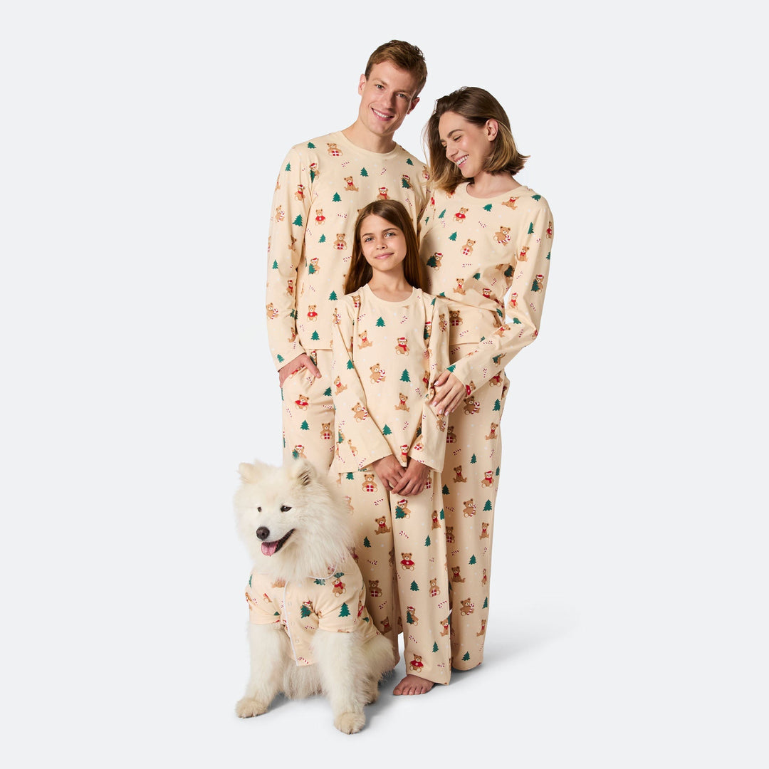 Teddybjörn Beige Julpyjamas Barn