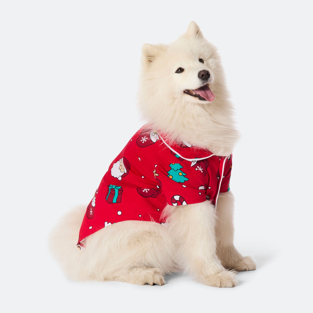 Xmas Röd Julpyjamas Till Hund