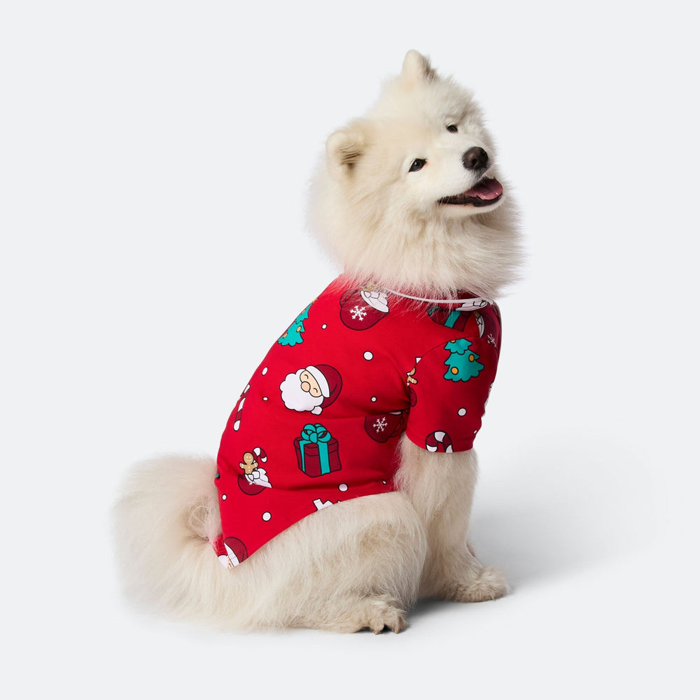 Xmas Röd Julpyjamas Till Hund