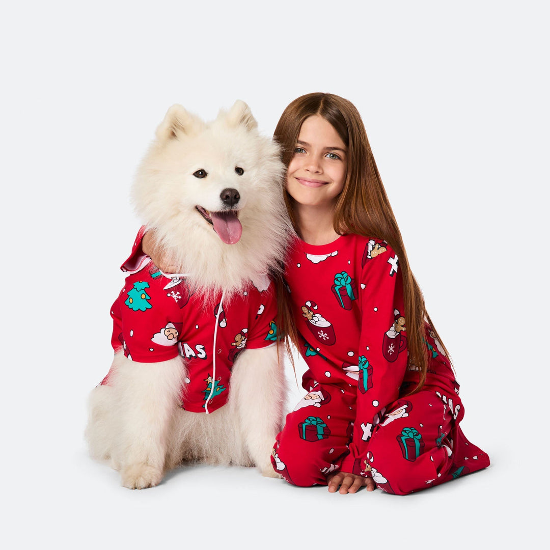Xmas Röd Julpyjamas Barn
