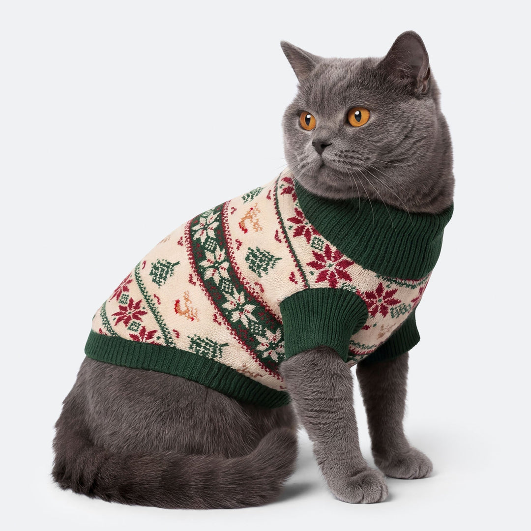 Retro Julgran Jultröja Till Katt