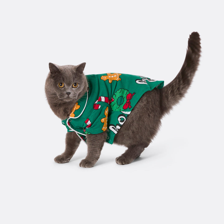 Hohoho Grön Julpyjamas Till Katt