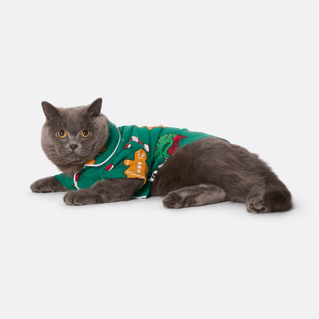 Hohoho Grön Julpyjamas Till Katt