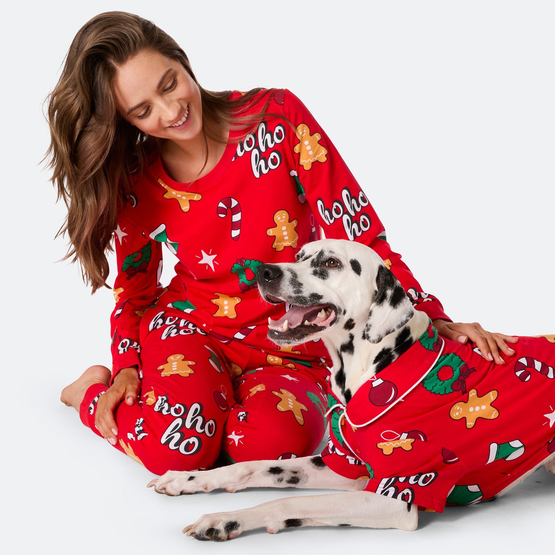 Hohoho Röd Julpyjamas Dam – SillySanta.se