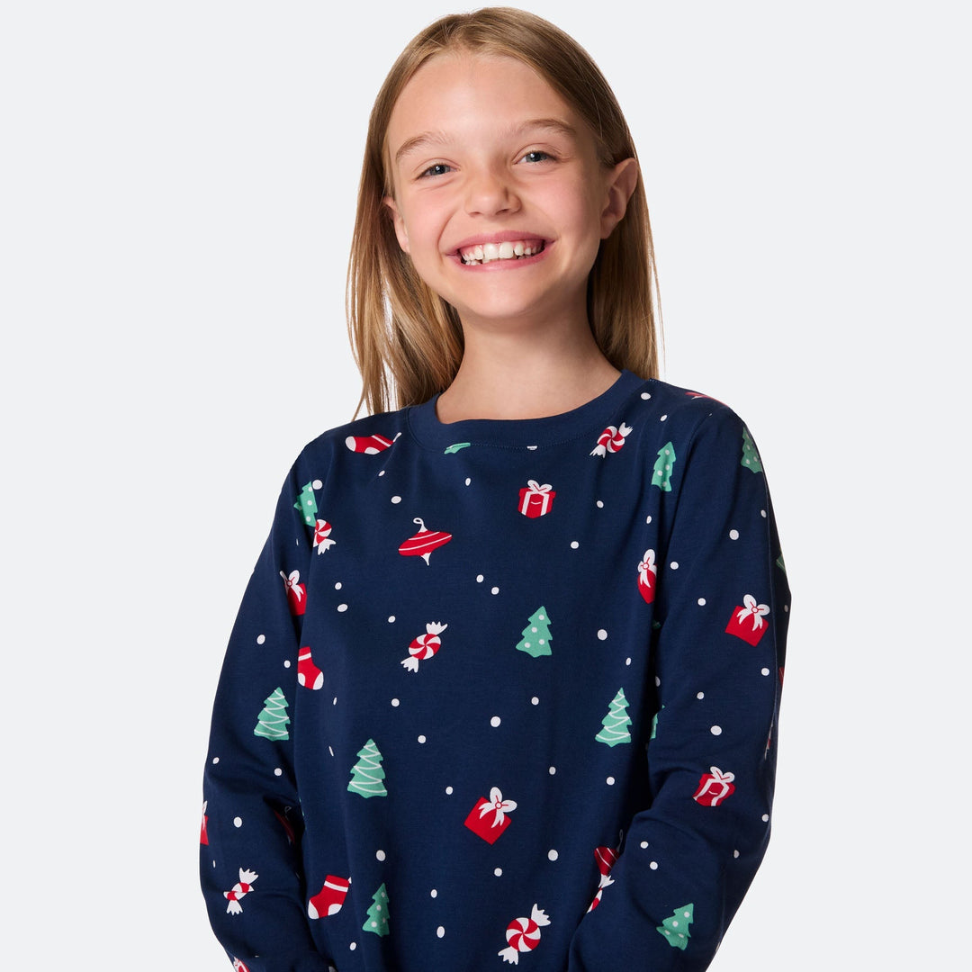 Julpynt Blå Julpyjamas Barn