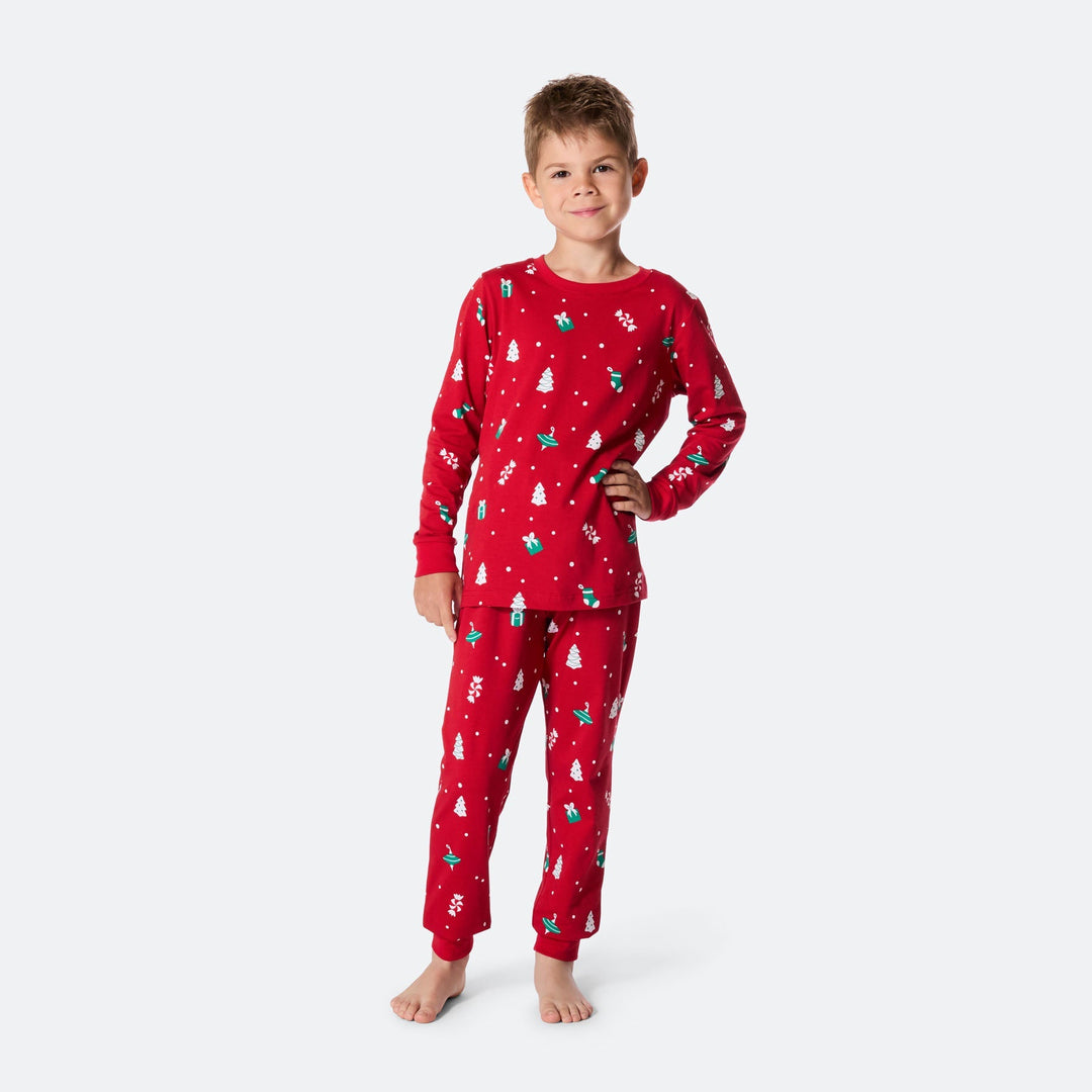 Julpynt Röd Julpyjamas Barn