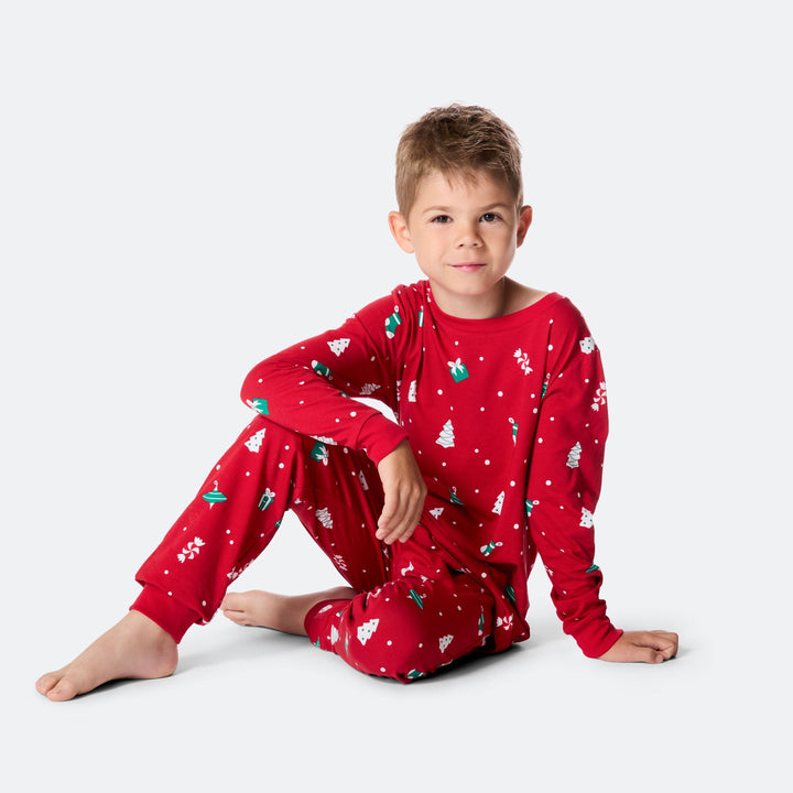 Julpynt Röd Julpyjamas Barn