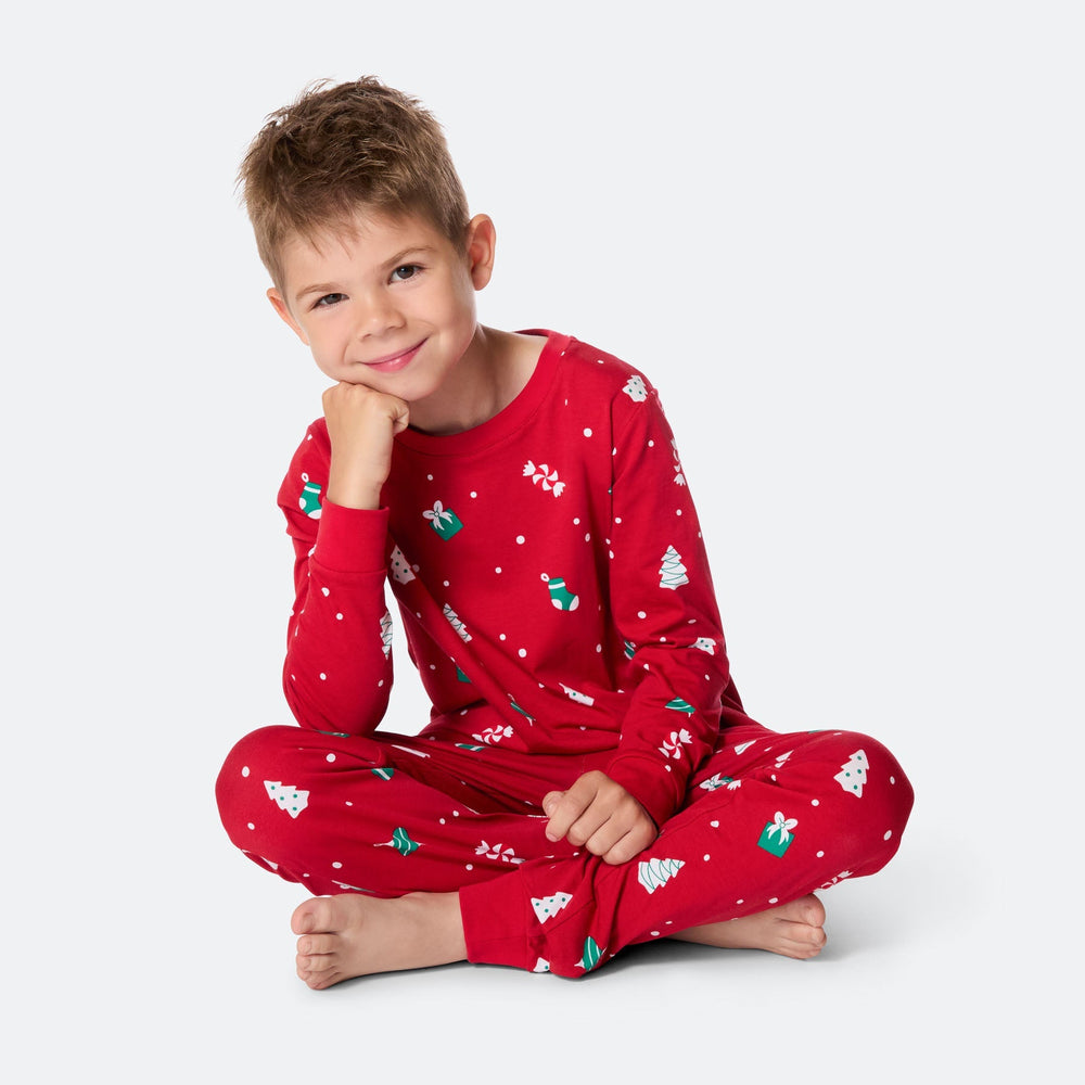 Julpynt Röd Julpyjamas Barn