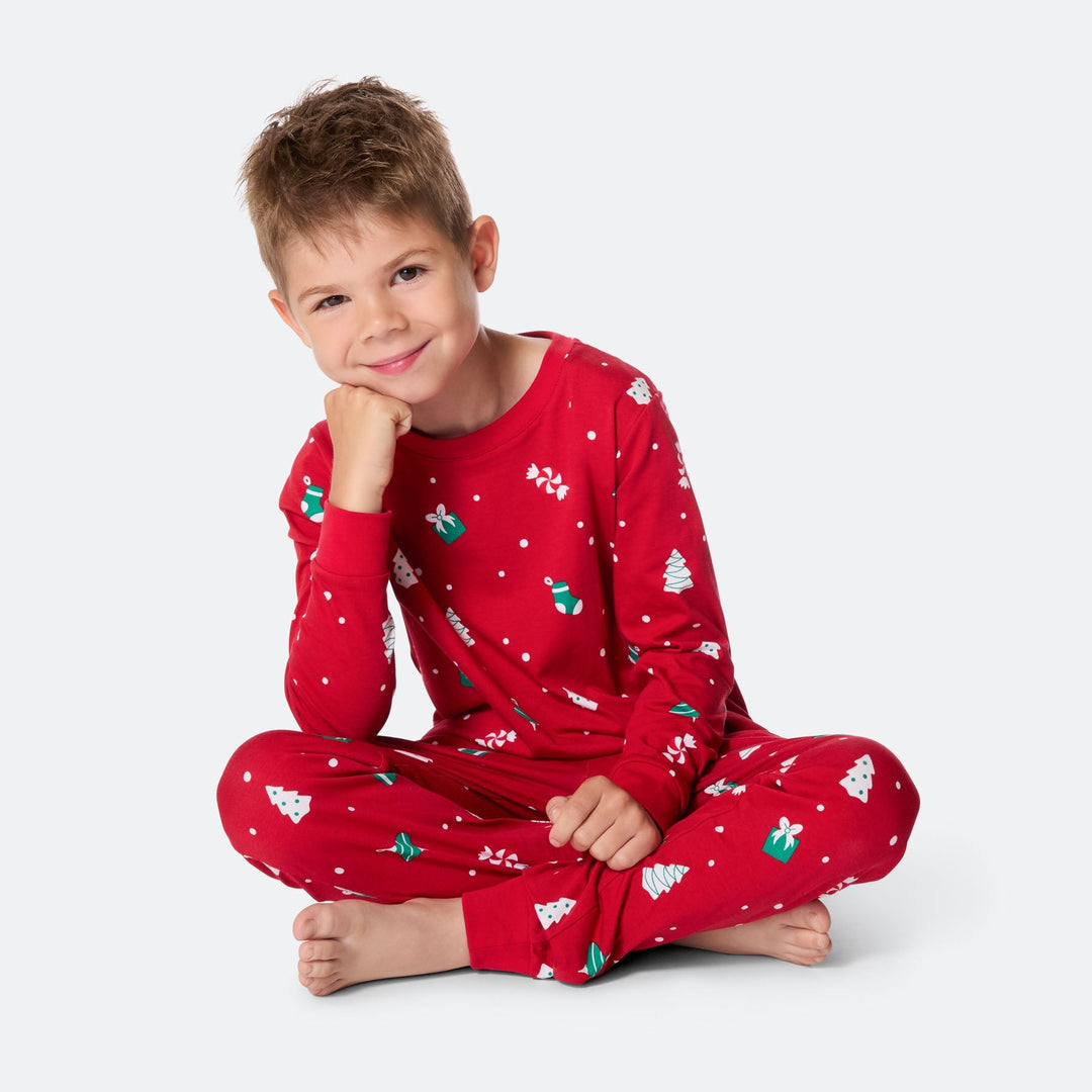 Julpynt Röd Julpyjamas Barn
