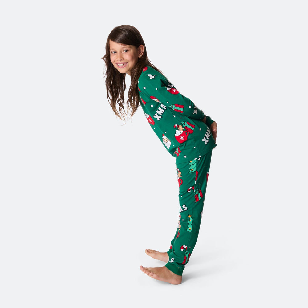 Xmas Grön Julpyjamas Barn