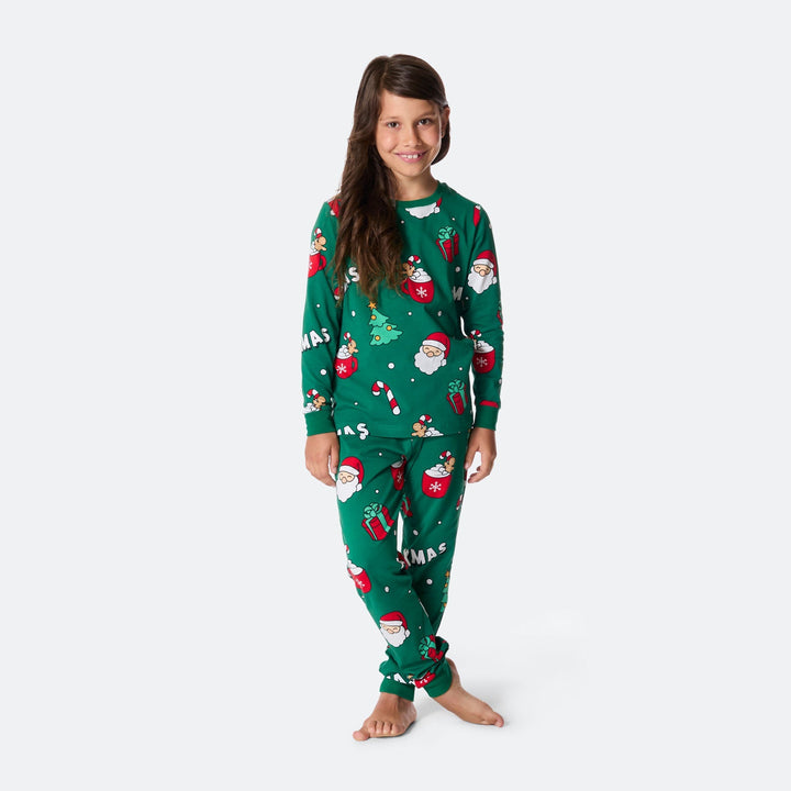 Xmas Grön Julpyjamas Barn