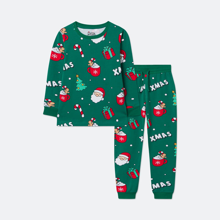 Xmas Grön Julpyjamas Barn