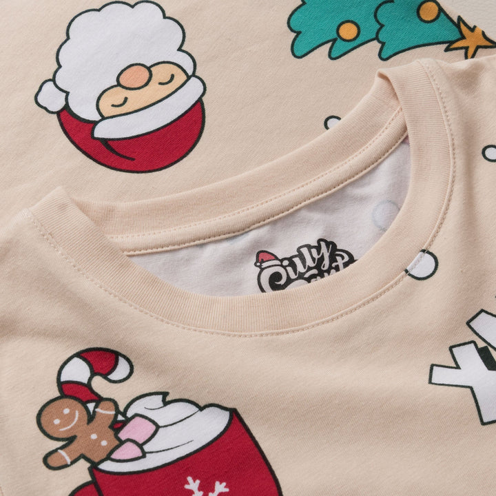 Xmas Beige Julpyjamas Barn
