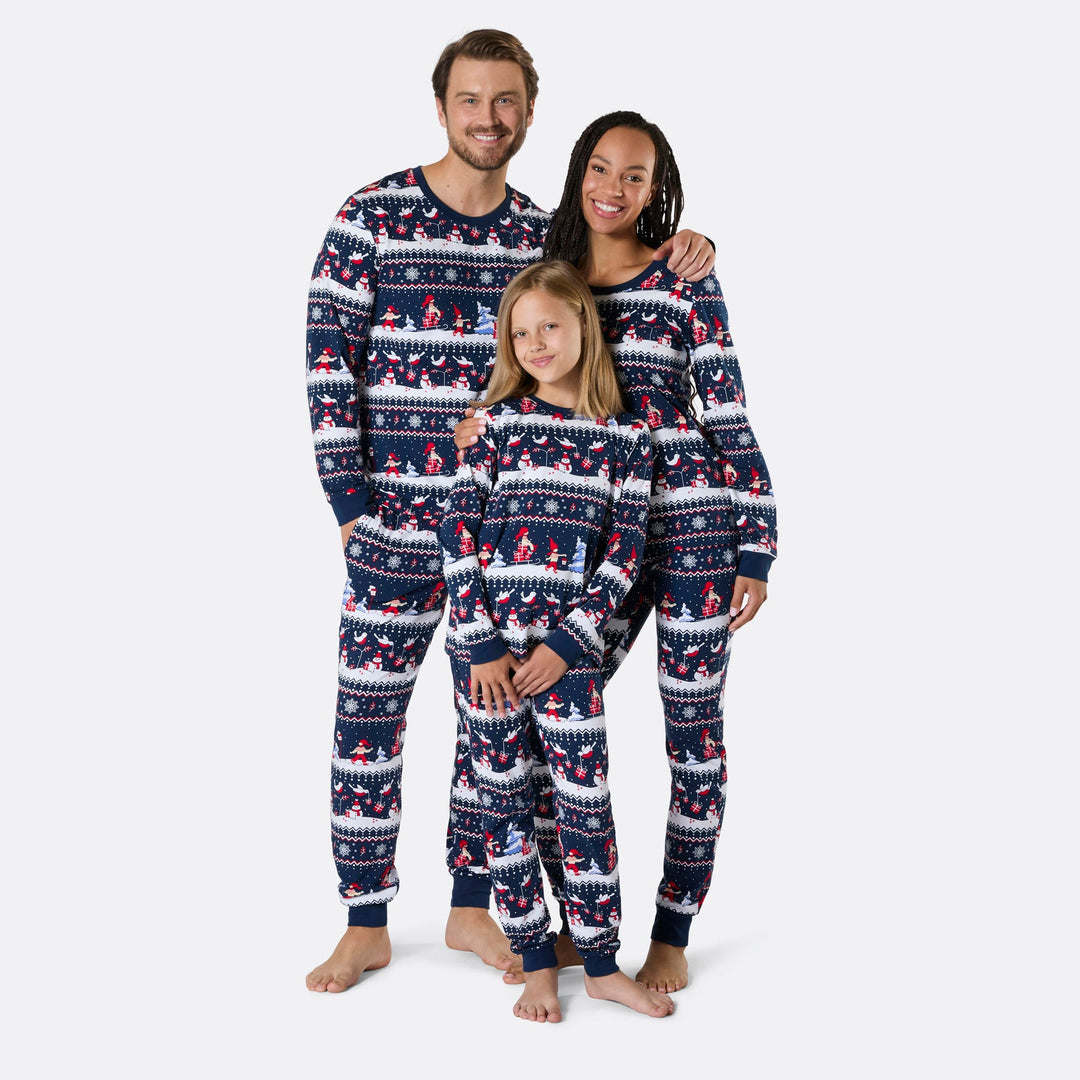 Jullandskap Julpyjamas Familj