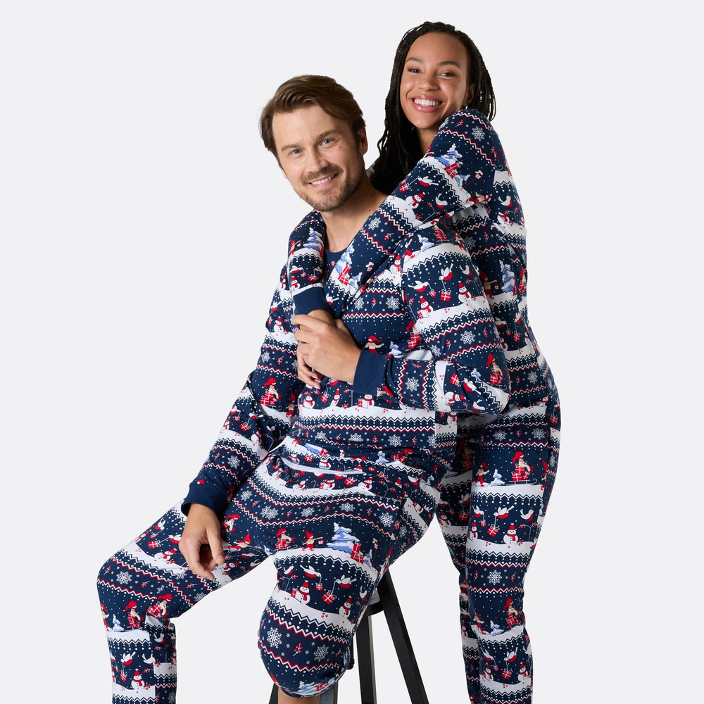 Jullandskap Julpyjamas Familj