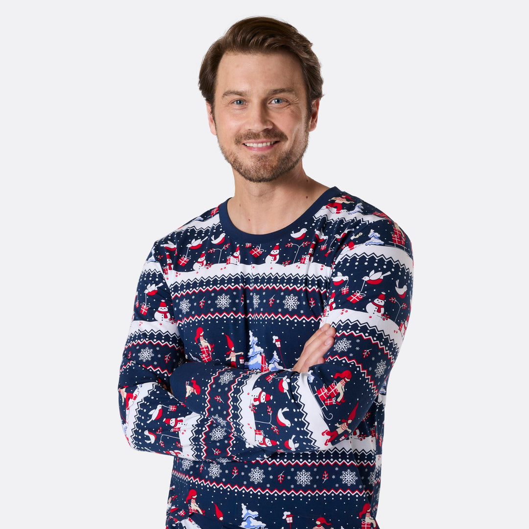 Jullandskap Julpyjamas Familj