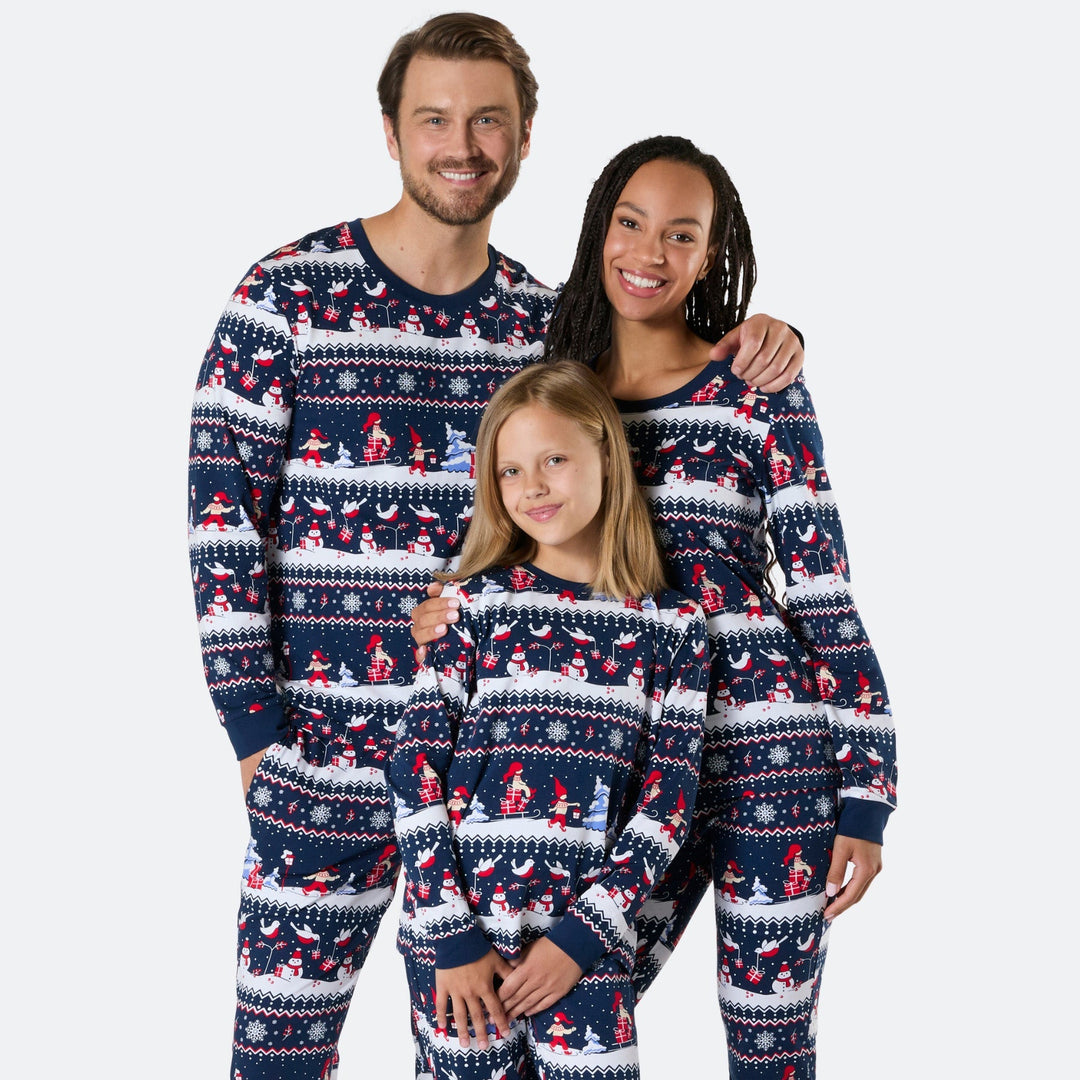 Jullandskap Julpyjamas Familj