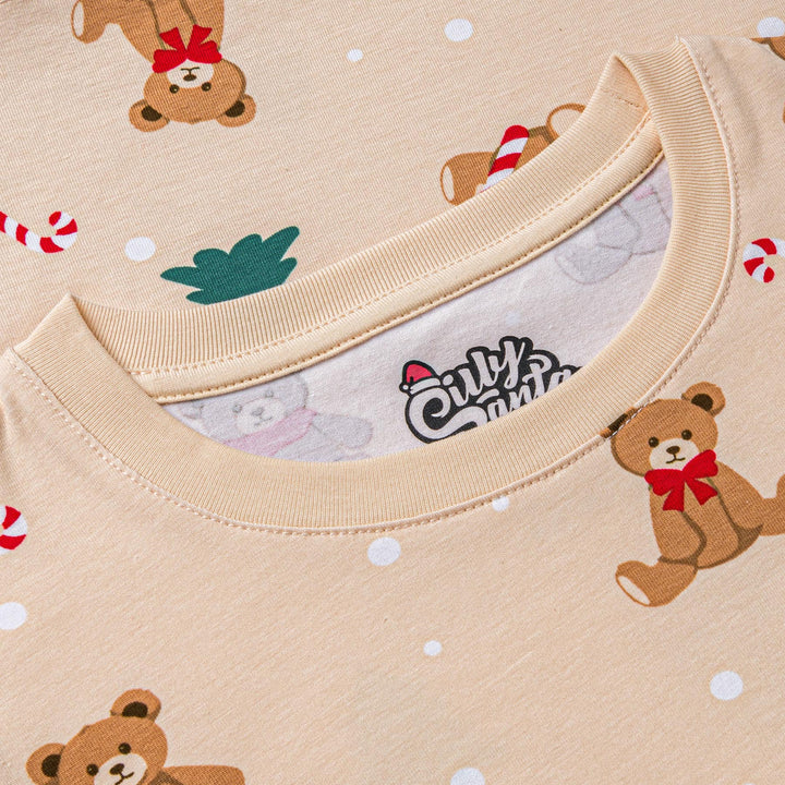 Teddybjörn Beige Julpyjamas Barn
