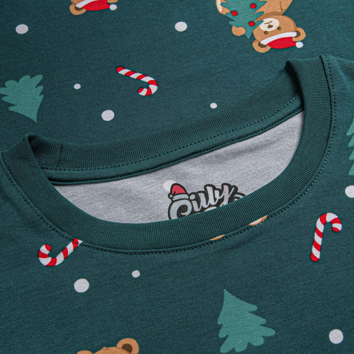 Teddybjörn Grön Julpyjamas Barn