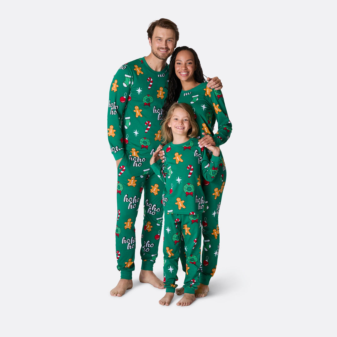 Hohoho Grön Julpyjamas Familj