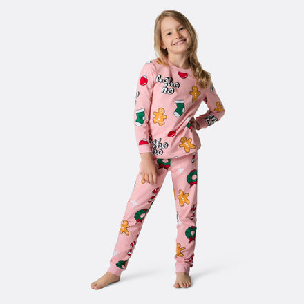 Hohoho Rosa Julpyjamas Barn