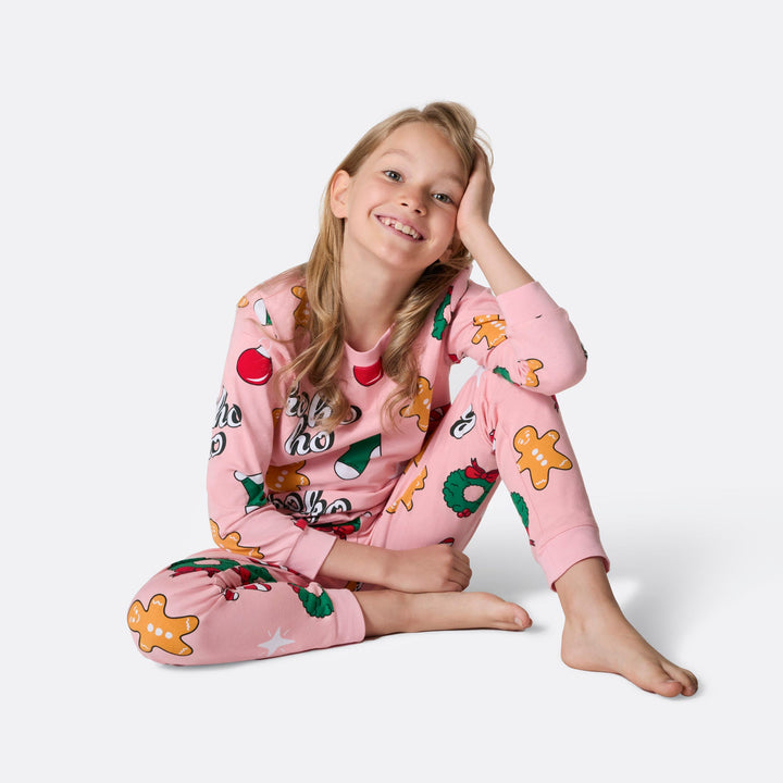 Hohoho Rosa Julpyjamas Barn