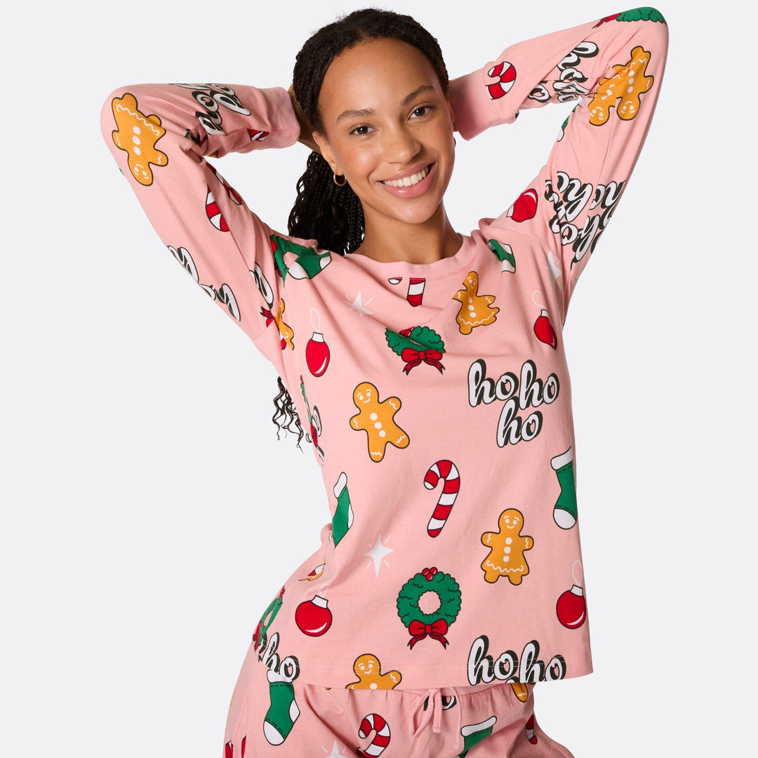 Hohoho Rosa Julpyjamas Familj