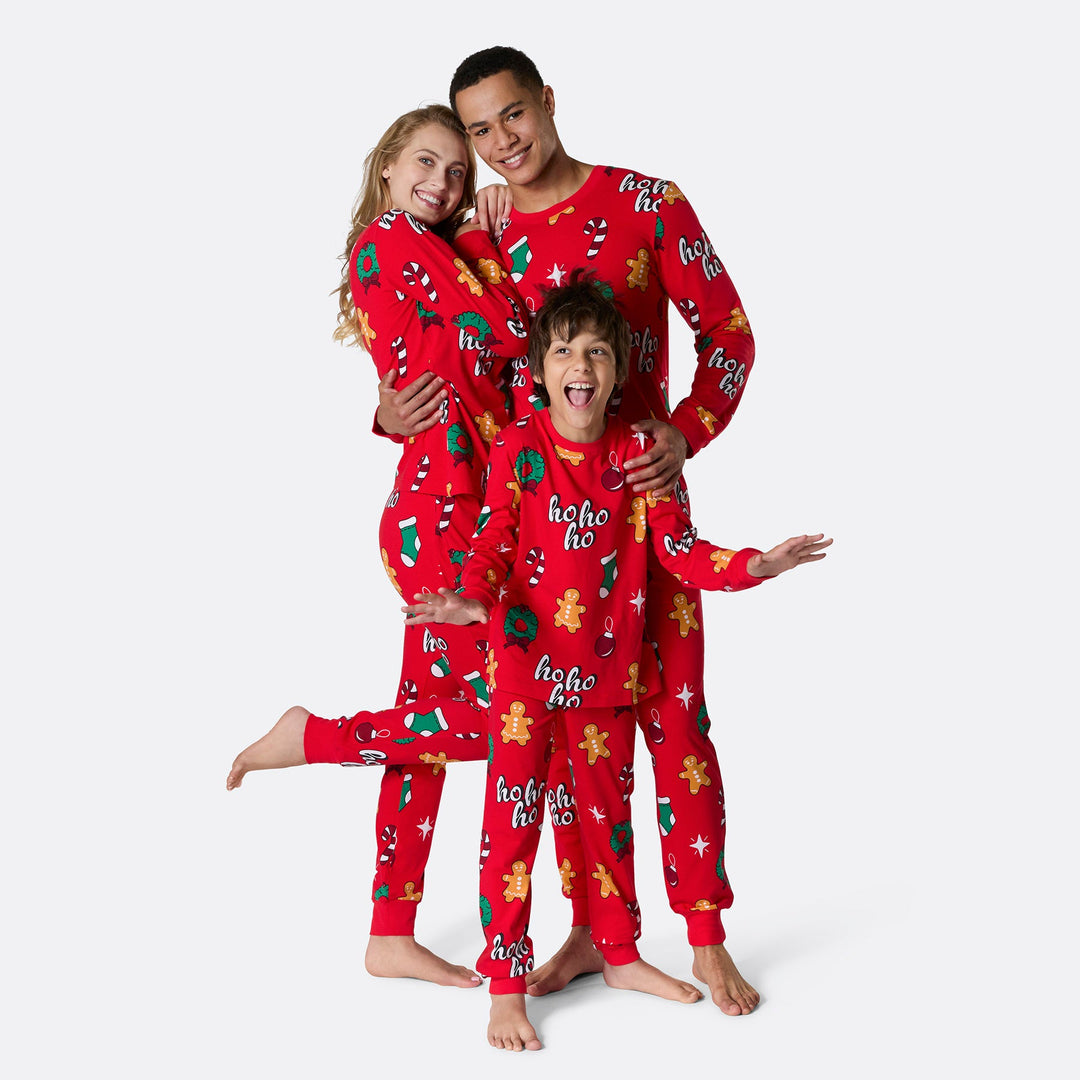 Hohoho Röd Julpyjamas Familj