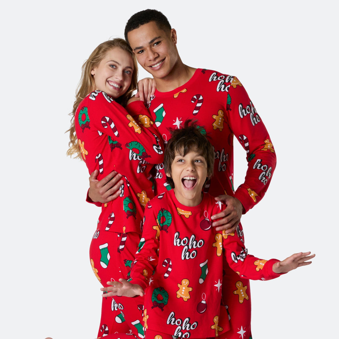 Hohoho Röd Julpyjamas Familj