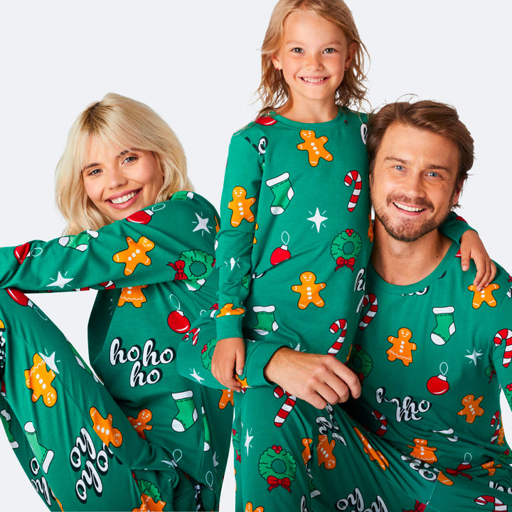 Hohoho Grön Julpyjamas Familj