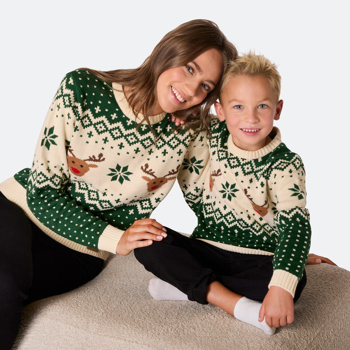 Retro Ren Grön Jultröjor till Hela Familjen