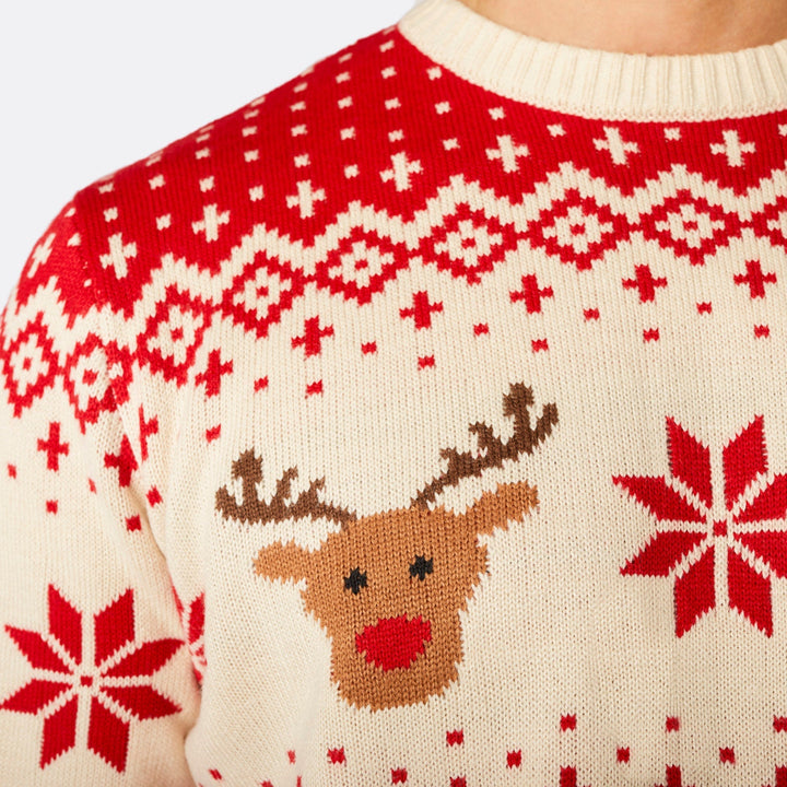Retro Ren Röd Jultröjor till Hela Familjen