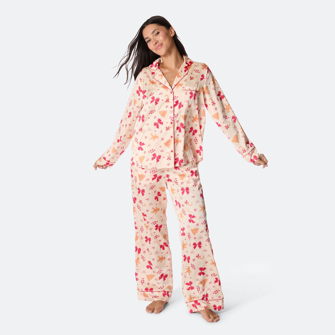Pepparkaka Satin Julpyjamas Dam