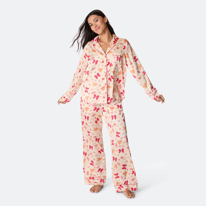 Pepparkaka Satin Julpyjamas Dam