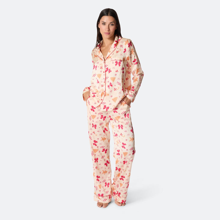 Pepparkaka Satin Julpyjamas Dam