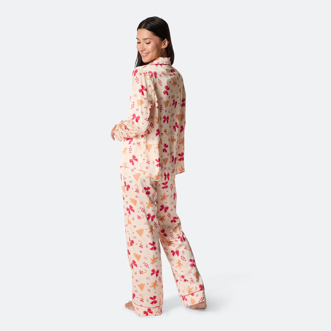 Pepparkaka Satin Julpyjamas Dam