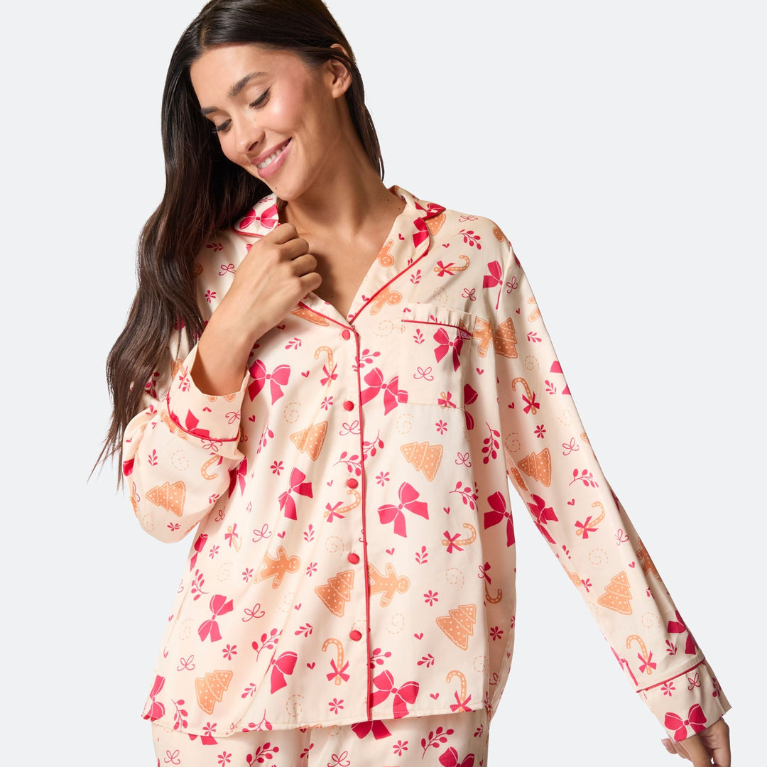 Pepparkaka Satin Julpyjamas Dam