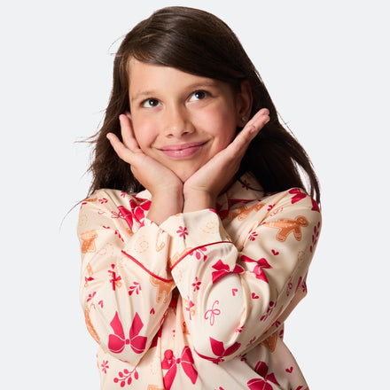 Pepparkaka Satin Julpyjamas Barn