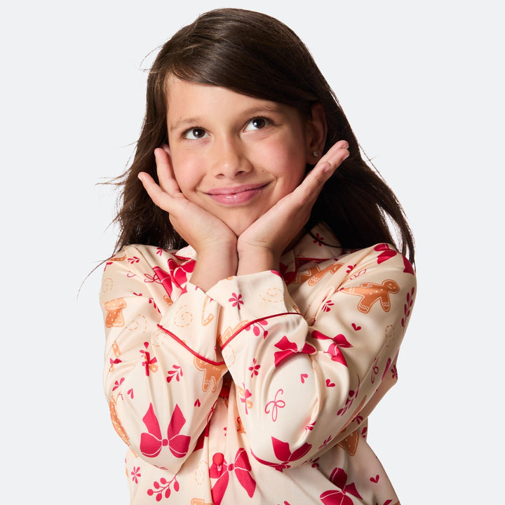 Pepparkaka Satin Julpyjamas Barn