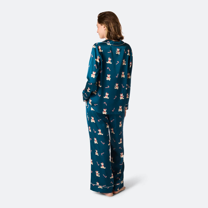 Teddybjörn Satin Julpyjamas Dam