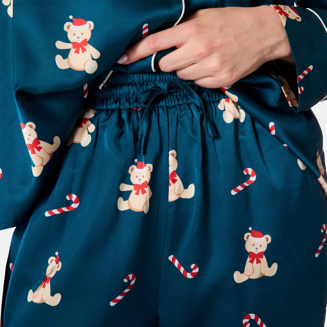 Teddybjörn Satin Julpyjamas Dam