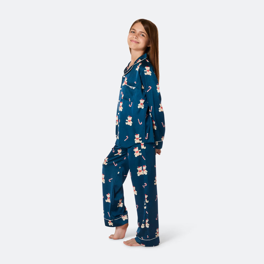 Teddybjörn Satin Julpyjamas Barn