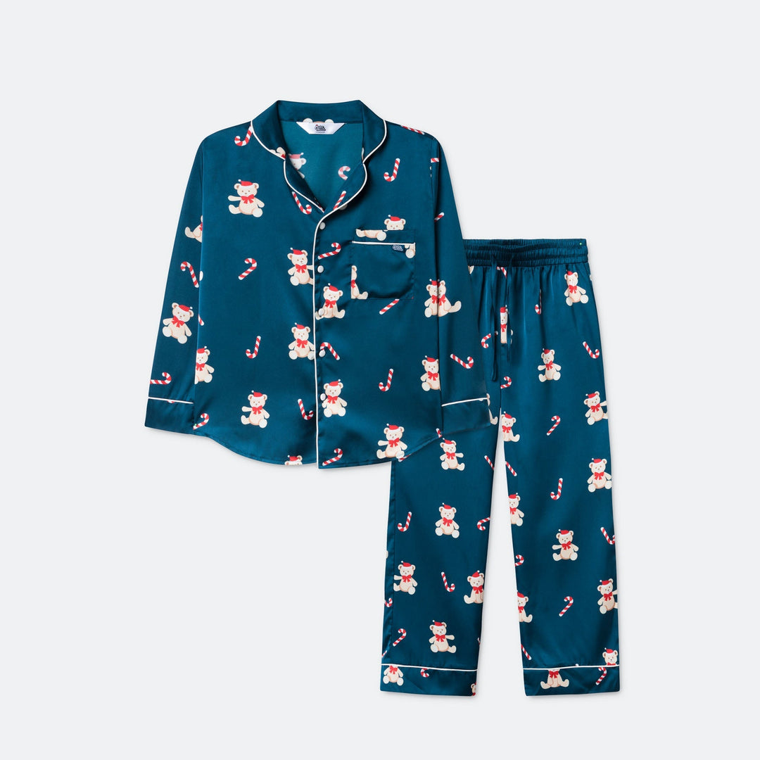 Teddybjörn Satin Julpyjamas Barn