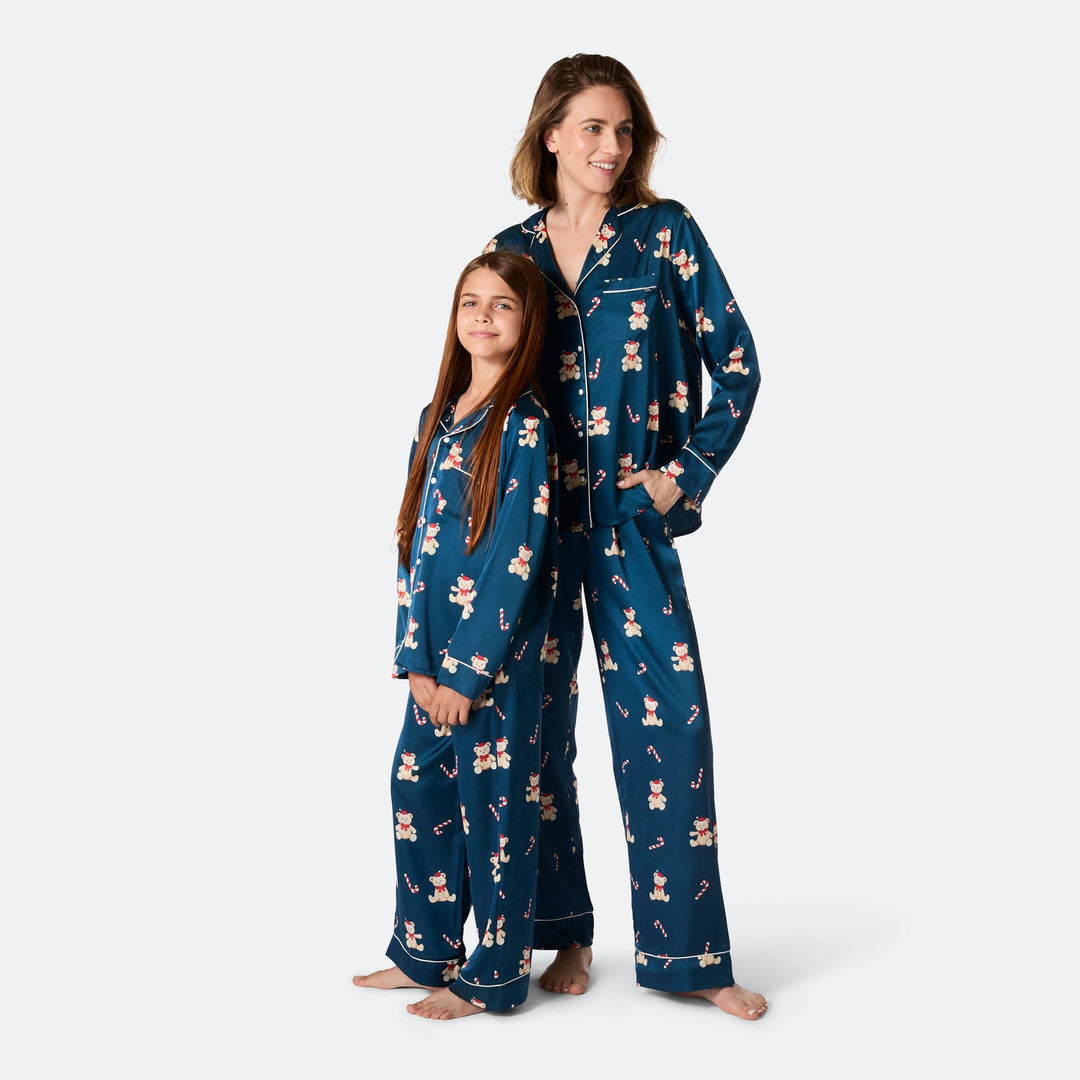 Teddybjörn Satin Julpyjamas Dam